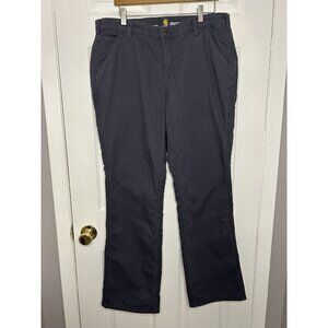 Carhartt Original Fit Womens Size 16 Fleece Lined Gray Utility Cargo Work Pants